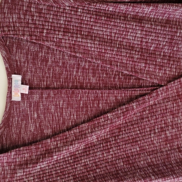 Long cardigan with pockets heathered purple - Picture 5 of 6